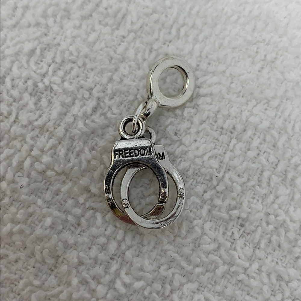 Freedom handcuffs european  dangle charm